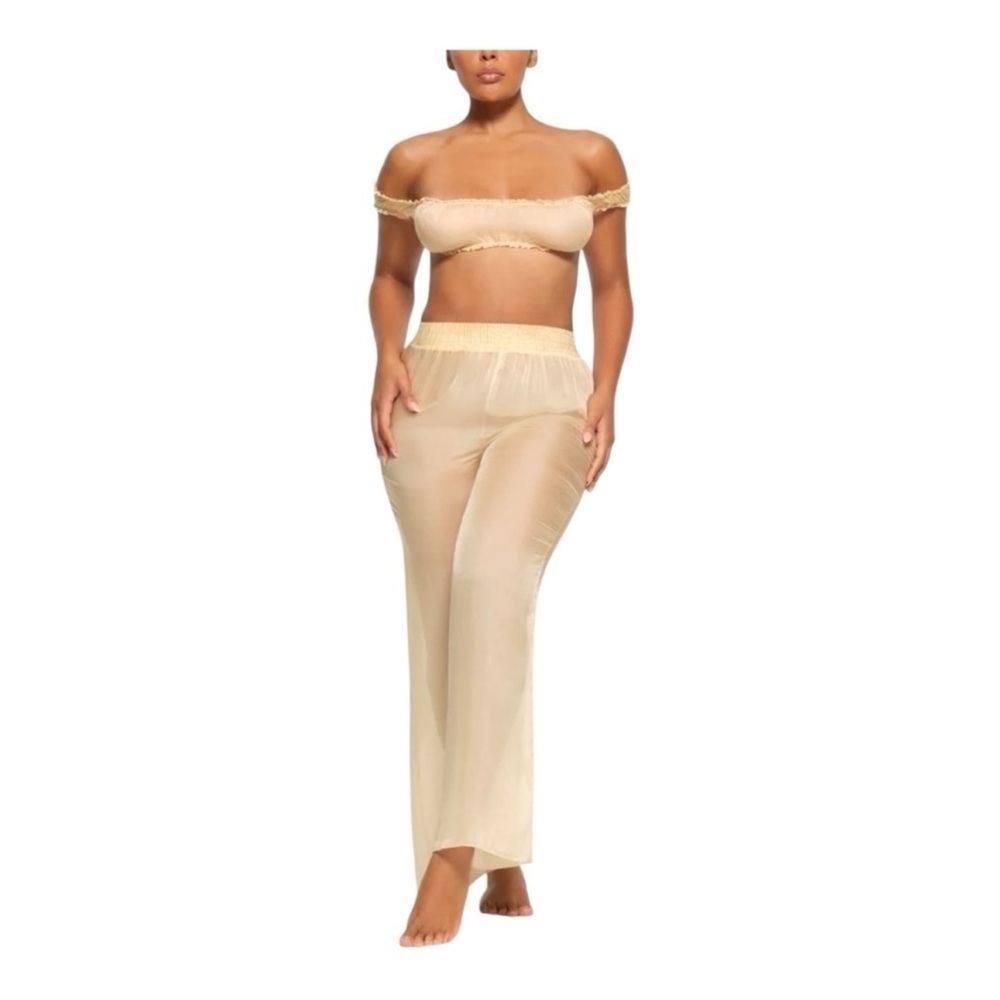SKIMS Romance Sheer Pant In Butter